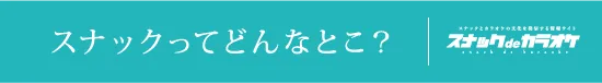 スナックってどんなとこ？